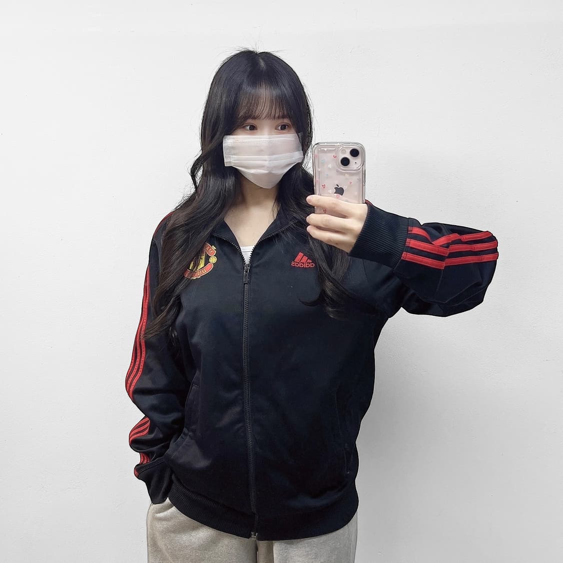 아디다스 맨체스터유나이티드 트랙탑 져지 블랙 레드 상품이미지1