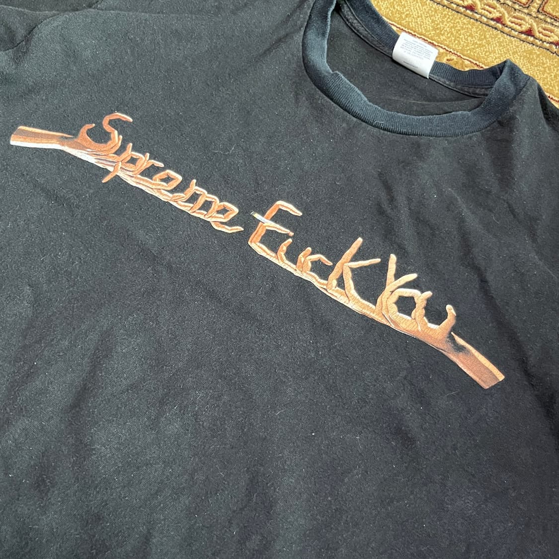 19fw 슈프림 fuck you 반팔 블랙 상품이미지3