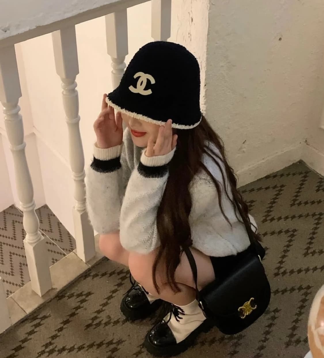 샤넬 cc 양털 벙거지 모자 버킷햇 상품이미지7