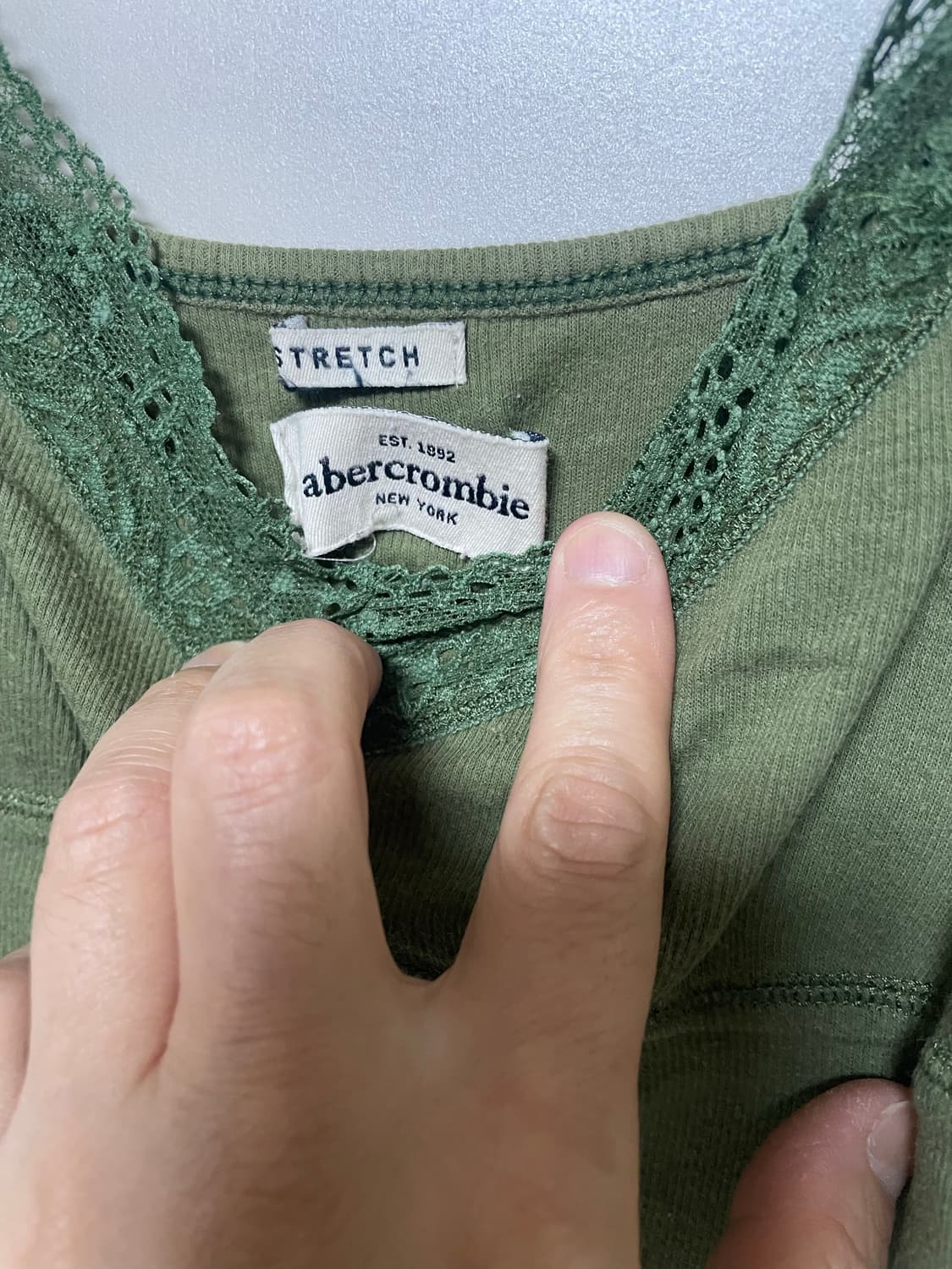 Abercrombie 올리브 레이스 슬리브리스 S 상품이미지2