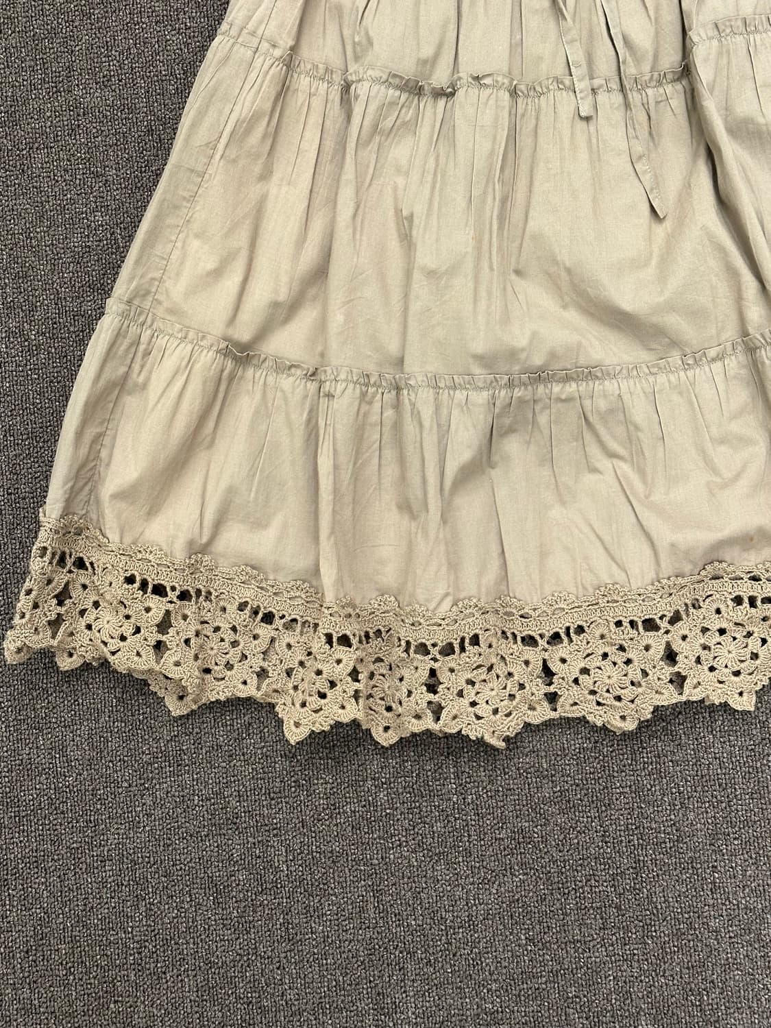 OS)재패니즈 빈티지 크로쉐 레이어드 밴딩 스커트 상품이미지2