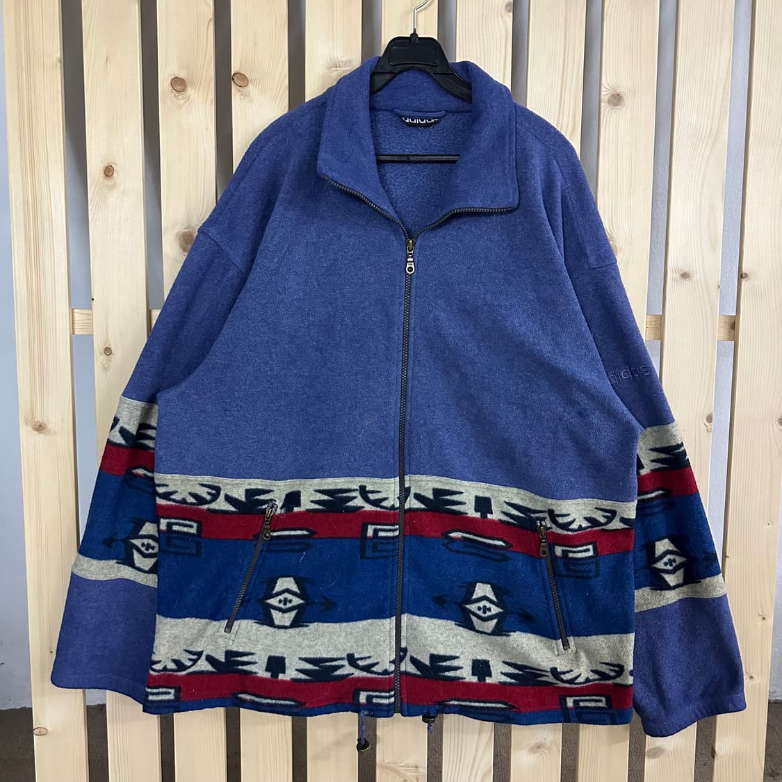 (XL) 아디다스 80s 퍼플 에스닉 올드스쿨 플리스 후리스 상품이미지1