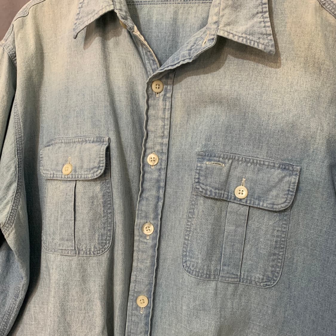 XL 폴로랄프로렌 투포켓 샴브레이 워크 셔츠 남방 상품이미지3