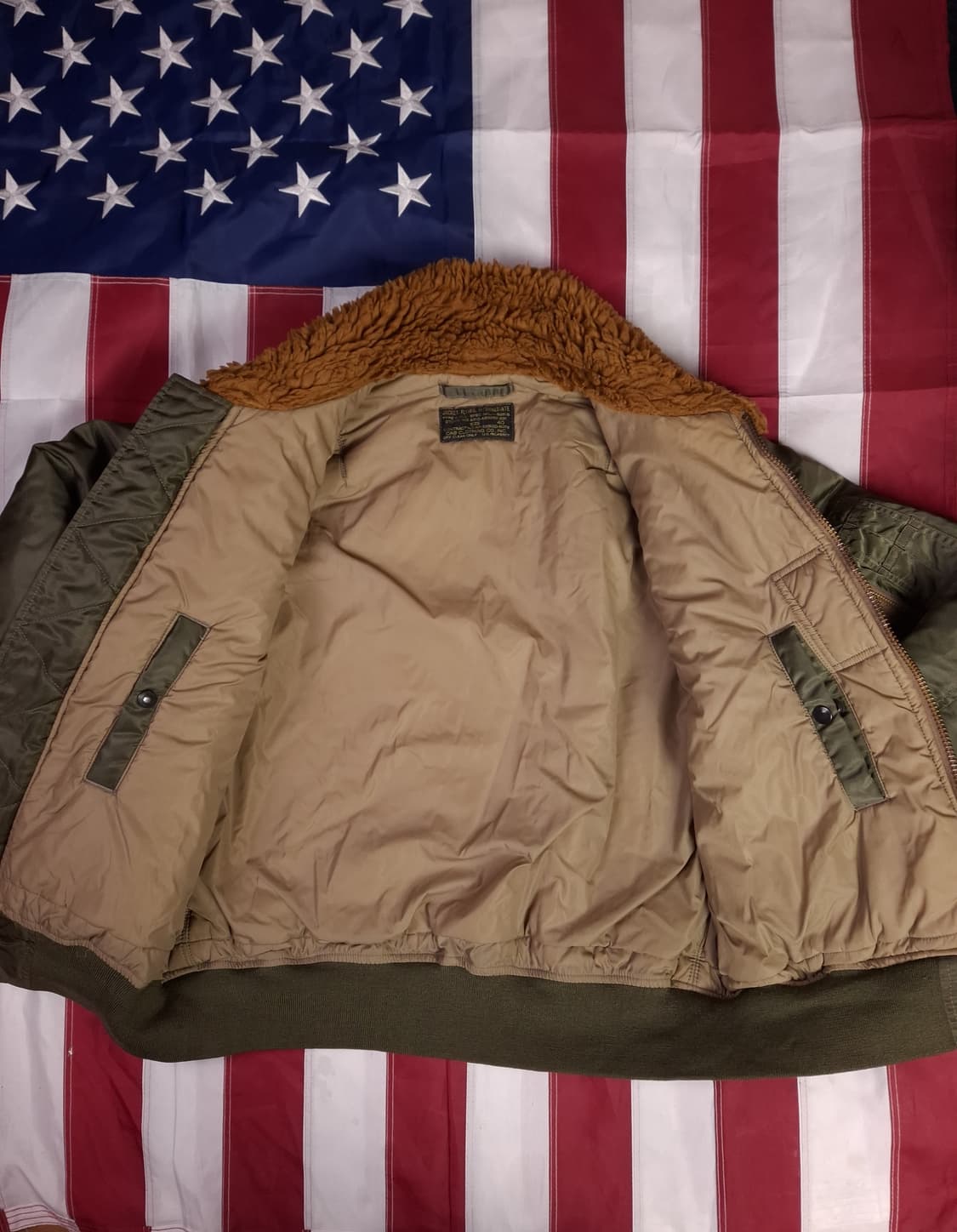 오리지날 캡클로딩사 미공군 B-15D 울파일 항공자켓 상품이미지9