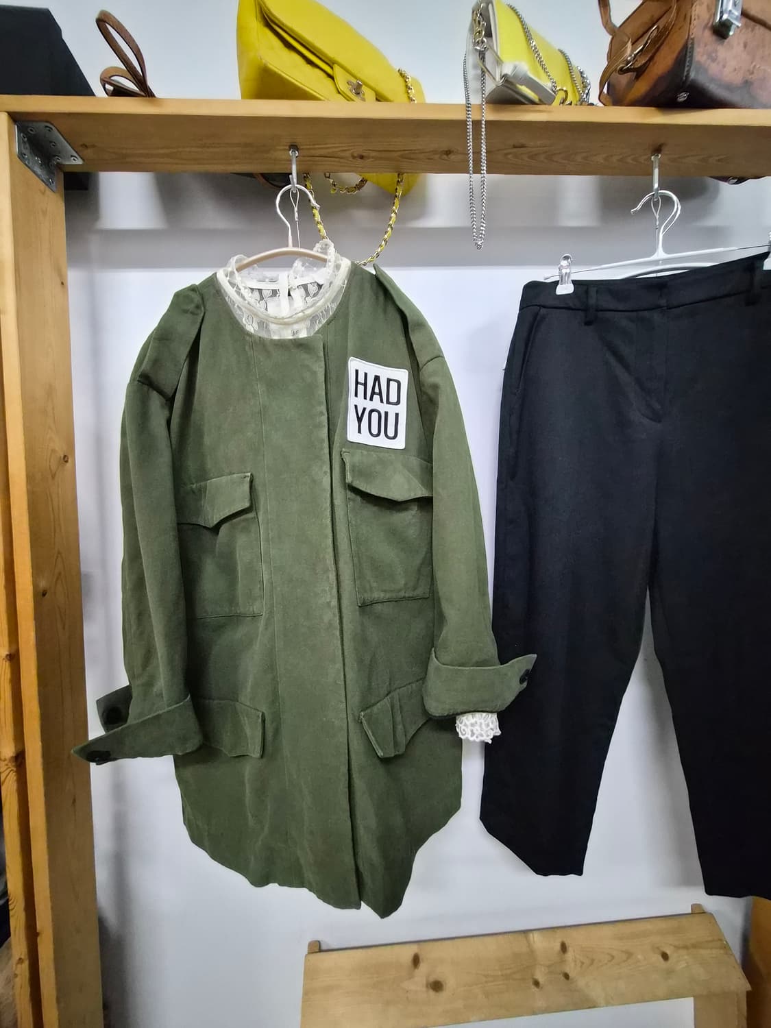 톰보이 라운드  아웃포켓 아우터. 톰보이 스판팬츠 상품이미지1