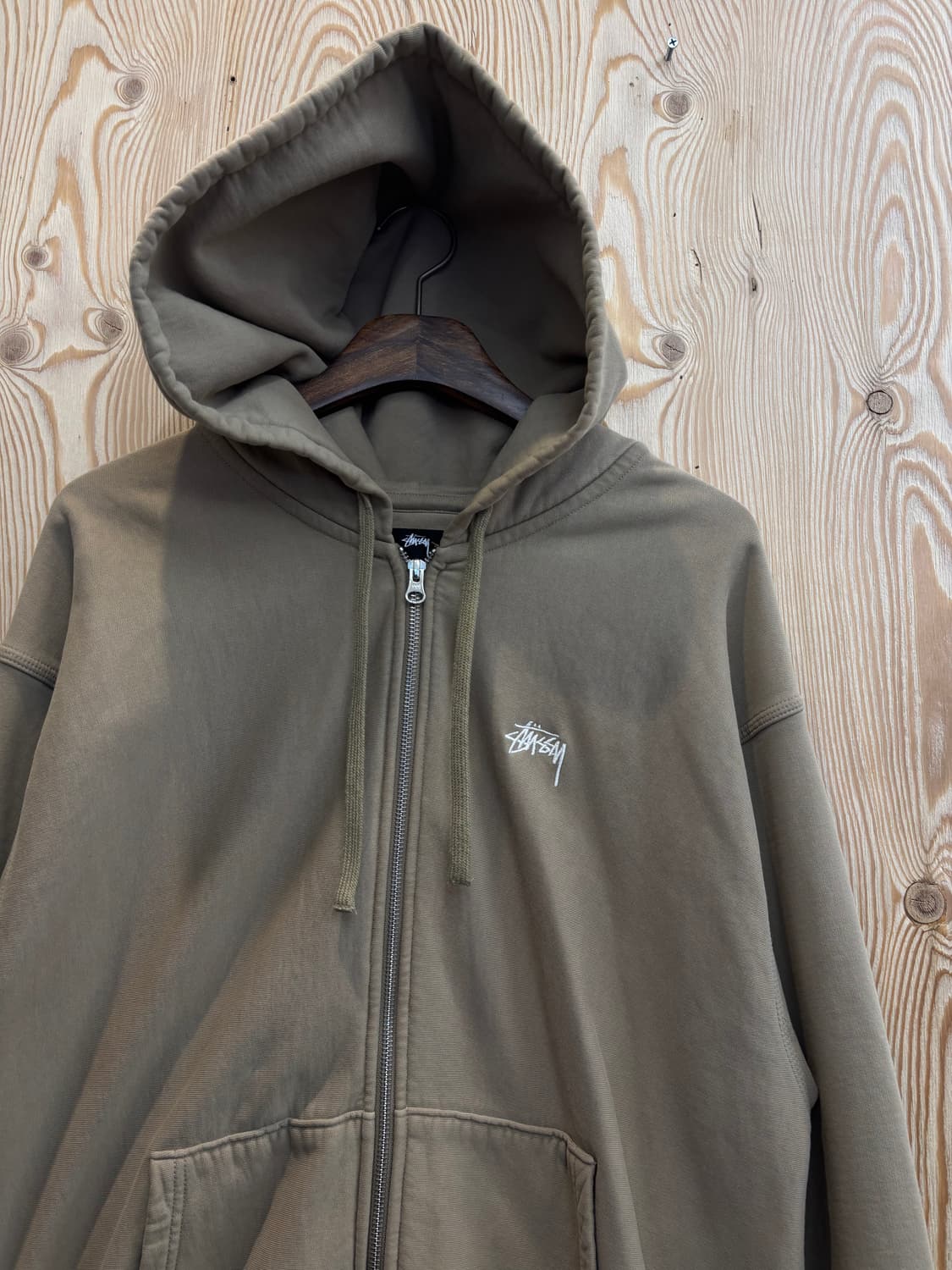 스투시 스탁 로고 후드집업 상품이미지2