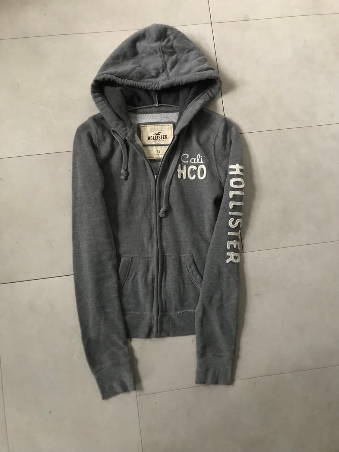 홀리스터 그레이 딱붙핏 후드집업 상품이미지9