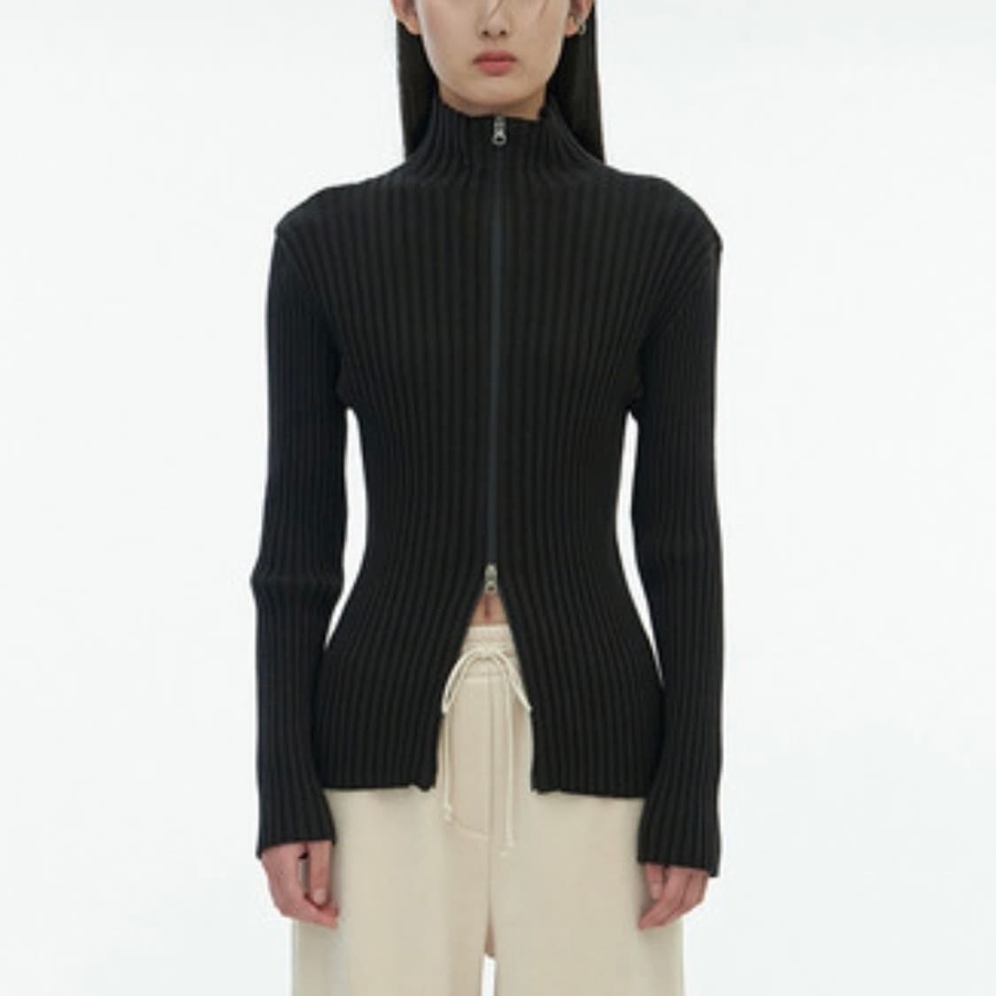 AMOMENTO 아모멘토 가디건 블랙 상품이미지1