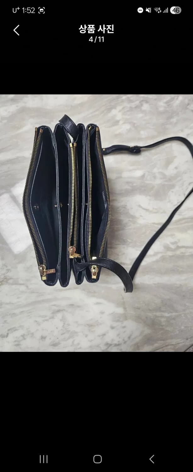 타임 한섬 아코디언 가죽 크로스백 상품이미지4