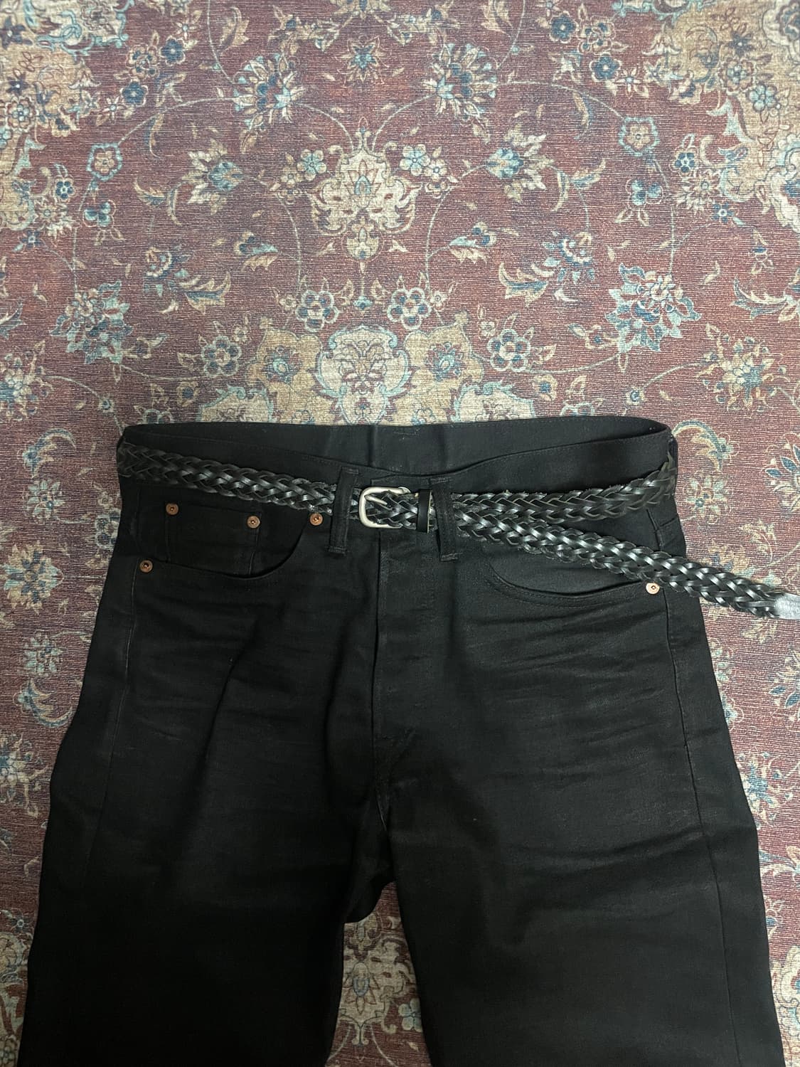 드레프로젝트 블랙 위빙 벨트 상품이미지5