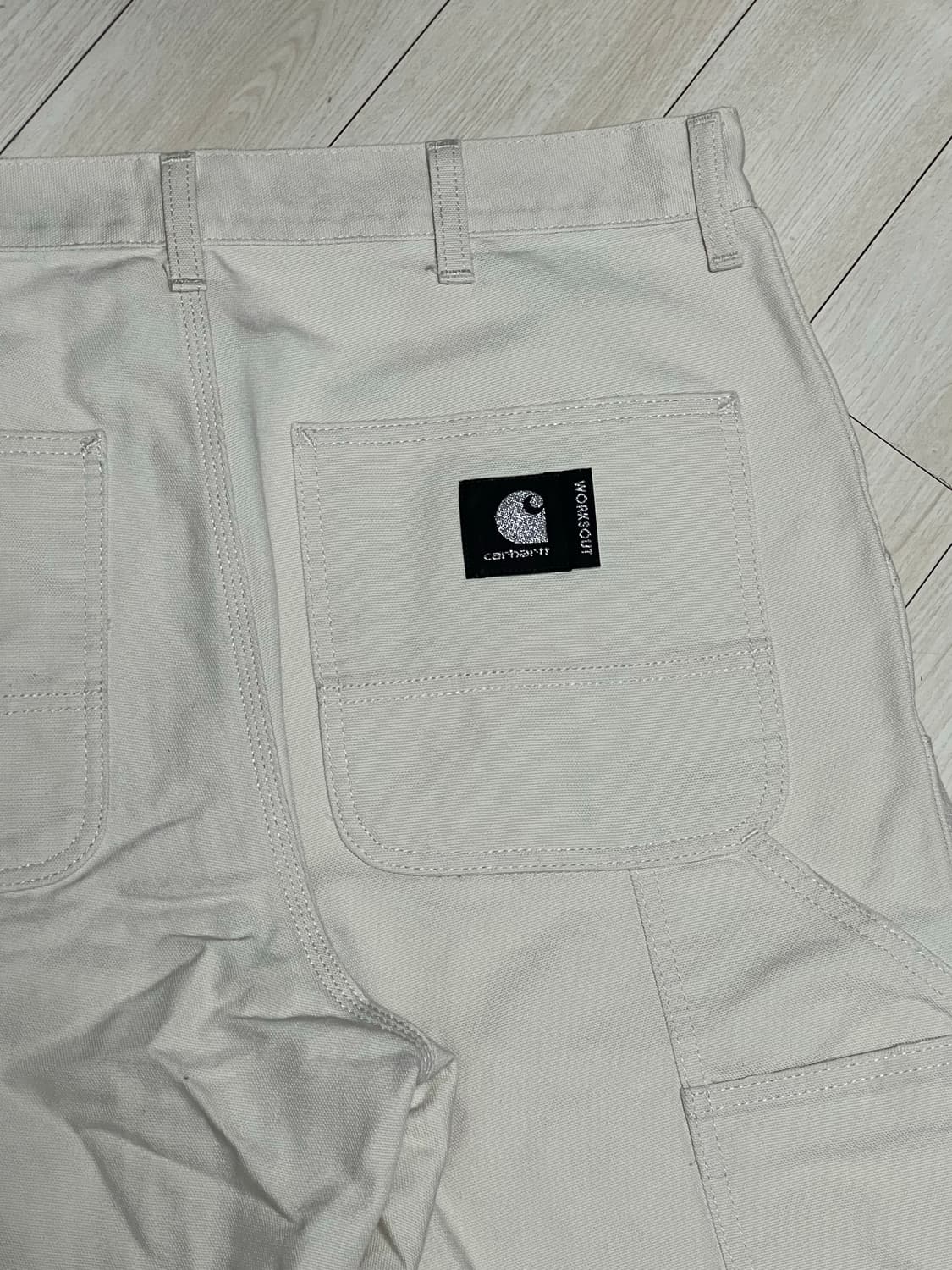 칼하트x웍스아웃 더블니아이보리팬츠 32x32 상품이미지6