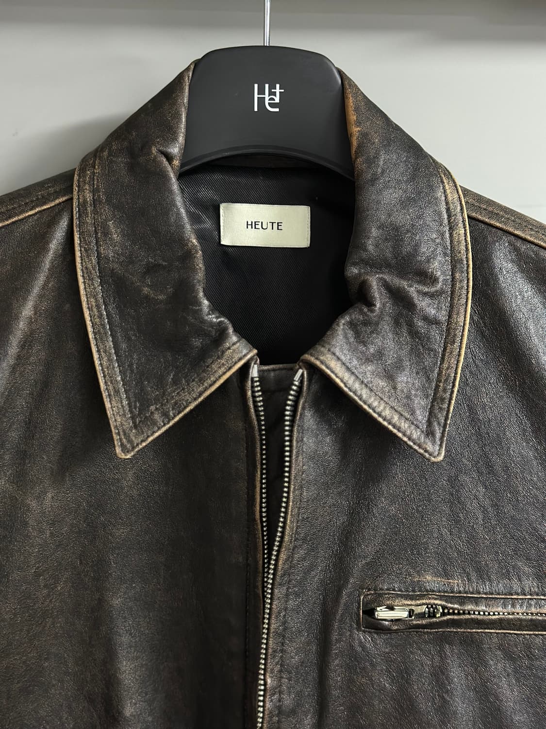 [OS] 호이테 크랙 리얼 양가죽 레더자켓 상품이미지4