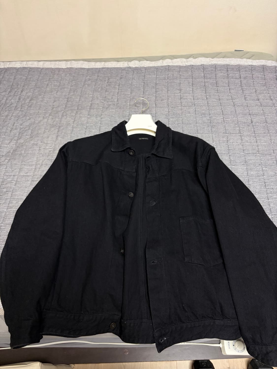 [2,1]23aw 코모리 블랙데님 자켓 팬츠 셋업 상품이미지2