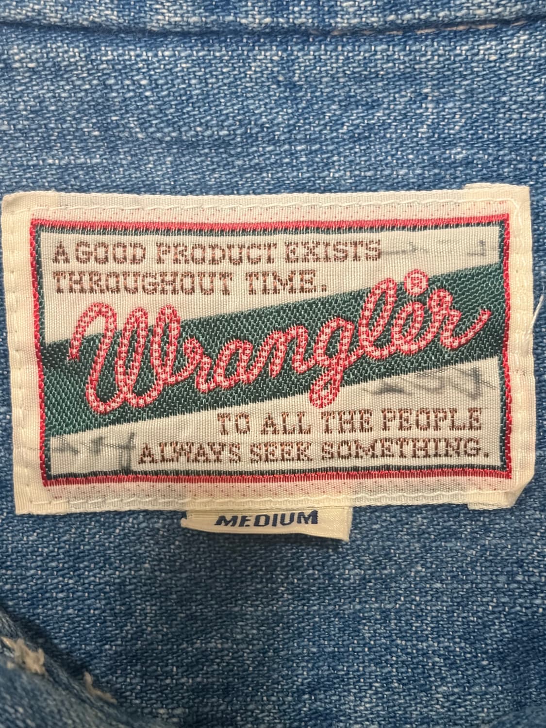 90~00s 랭글러 웨스턴 워크 데님 셔츠 상품이미지8