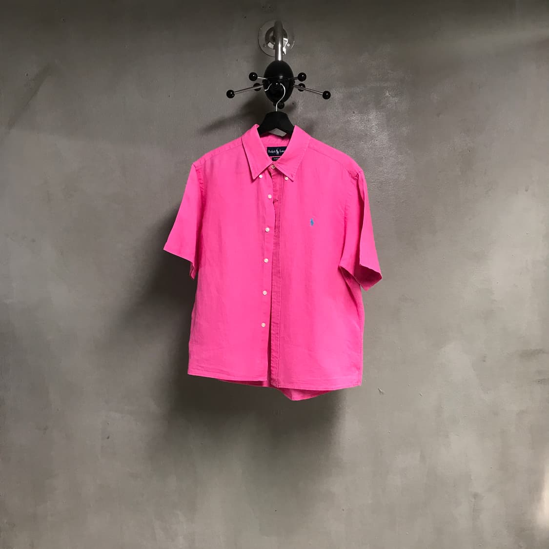 폴로 랄프로렌 린넨 반팔 셔츠 핑크 L 상품이미지1