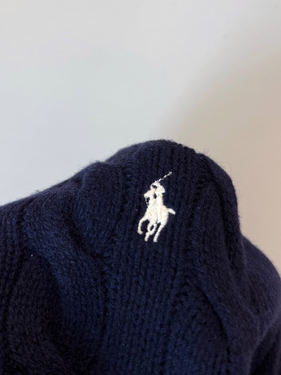 폴로 랄프로렌 신형 QR라벨 캐시미어 블랜드 케이블 가디건 상품이미지3