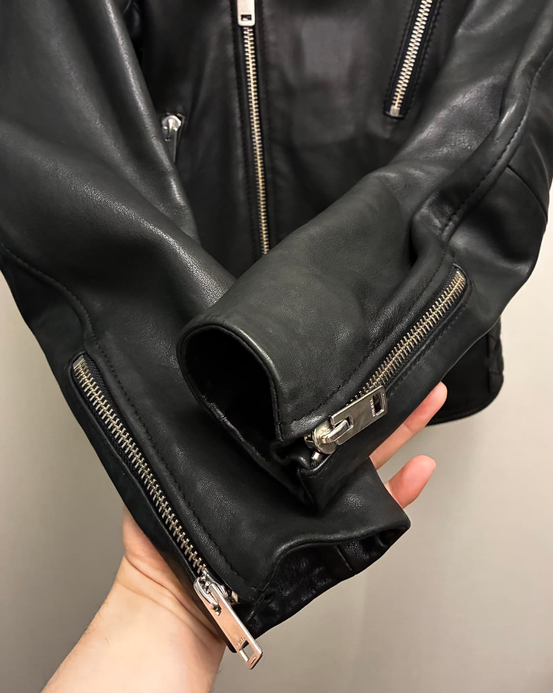 (M)DIESEL 디젤 컬렉션 바이커 램스킨 레더 라이더자켓 가죽자켓 상품이미지5