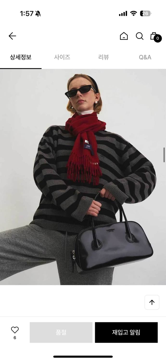 그로브 스트라이프 카라니트 그레이  상품이미지8