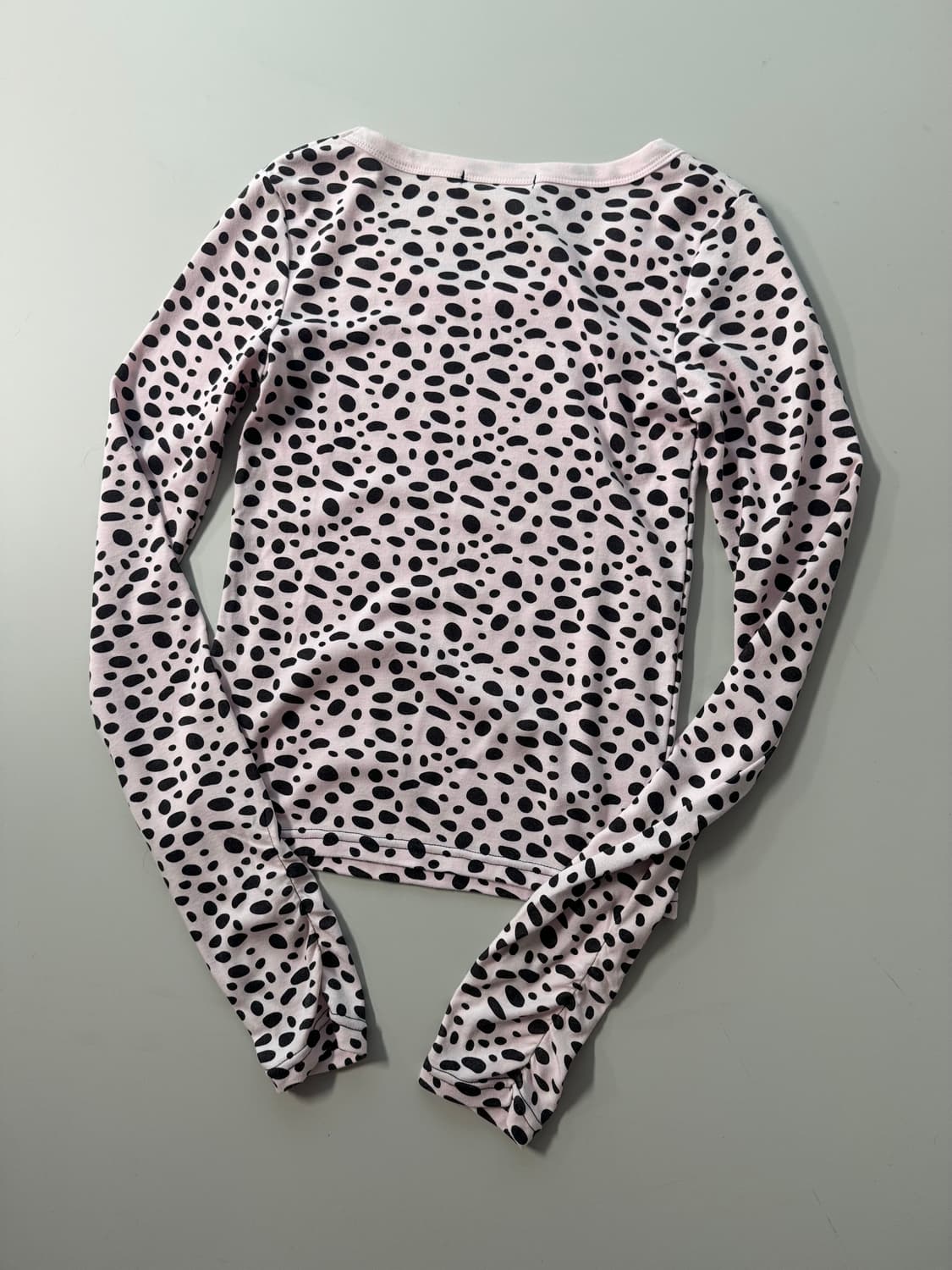 셔링 핸드 워머 패턴 롱 슬리브 티 상품이미지4