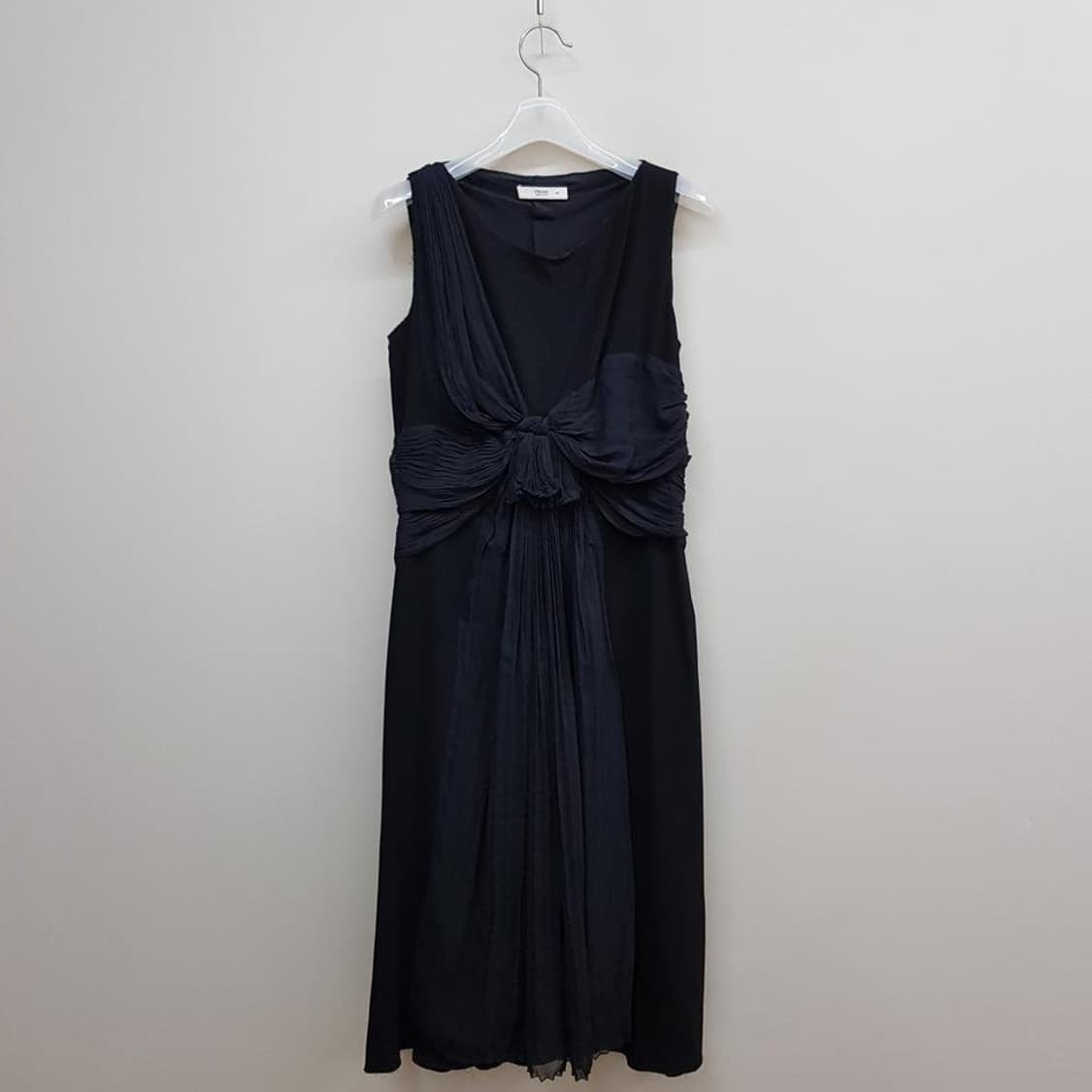 프라다 실크 디테일 슬리브리스 롱 원피스 46사이즈 상품이미지1