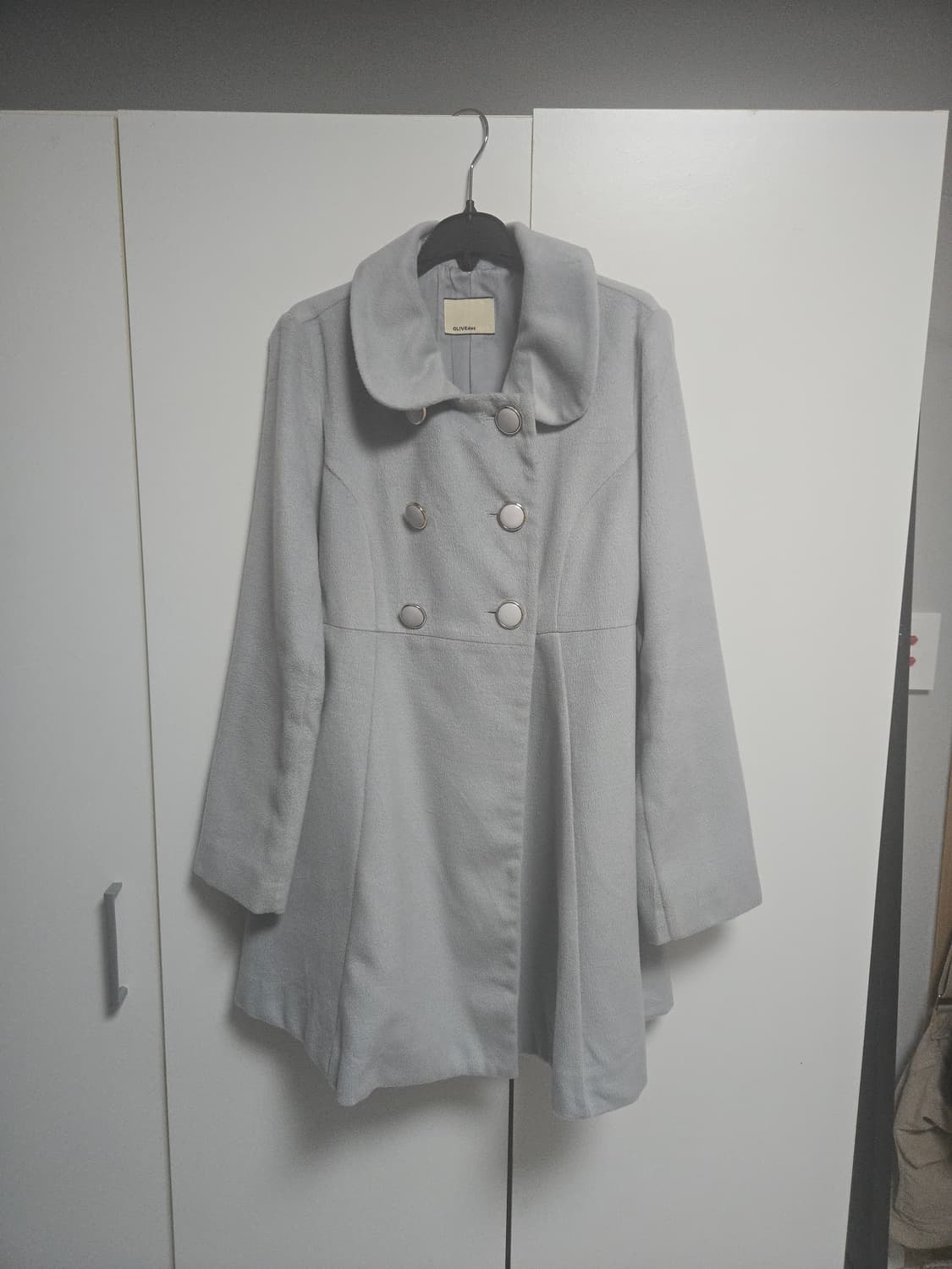 올리브 데 올리브 뮤트블루 리본 코트 상품이미지2