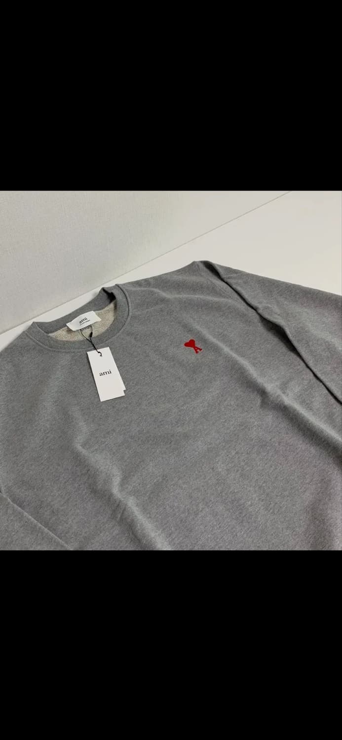 새상품) 아미 맨투맨 논기모 스몰로고 남녀공용 / 그레이,블랙,네이비 상품이미지5