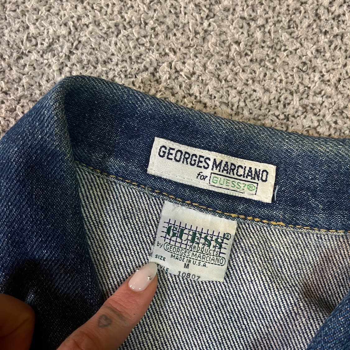 80’s USA 게스 올드스쿨 워시드 데님 자켓 상품이미지5