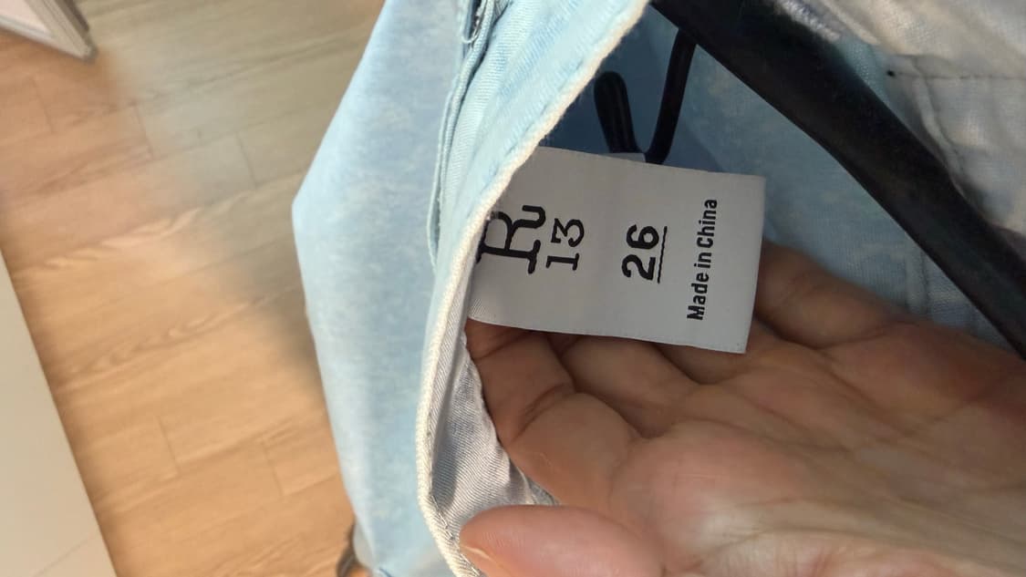 R13 연청 청바지 (크롭기장) 상품이미지7