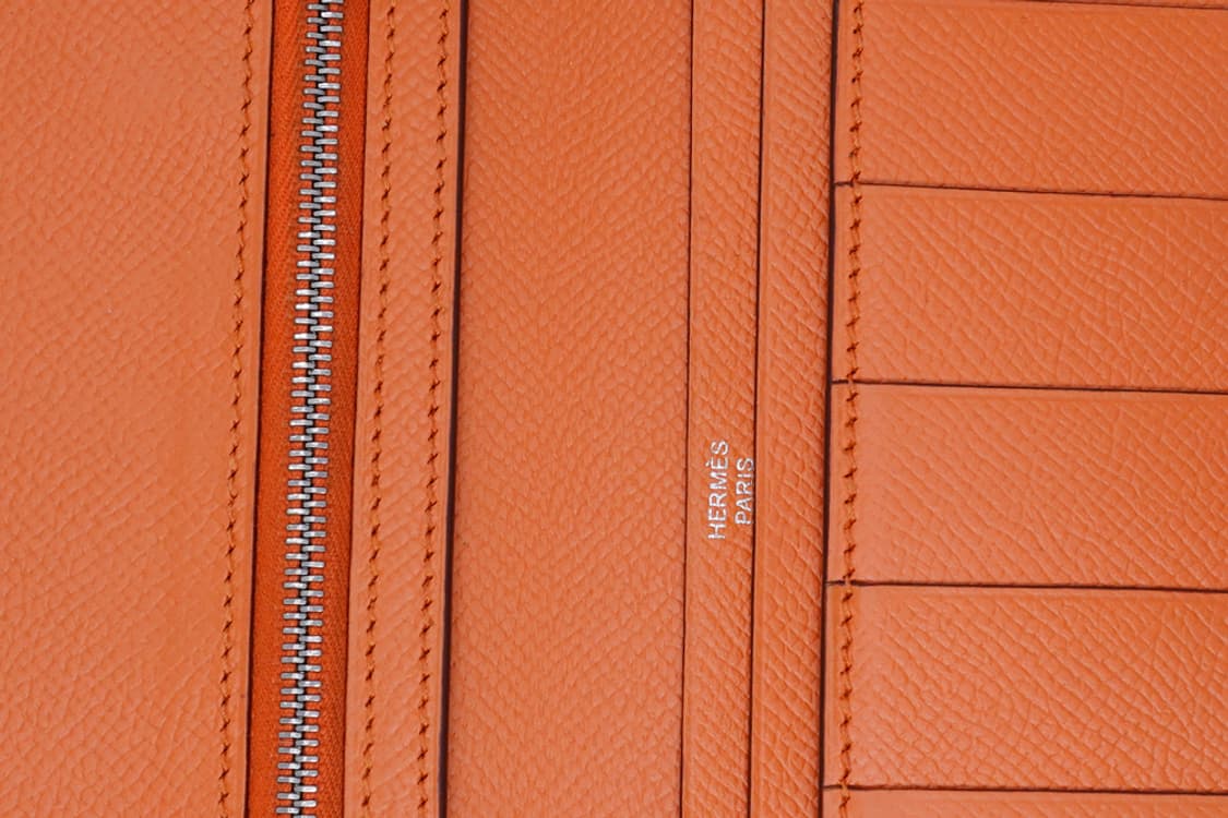 에르메스 베안 소플렛 오렌지 앱송 금장 남녀공용 엡송 장지갑 상품이미지7