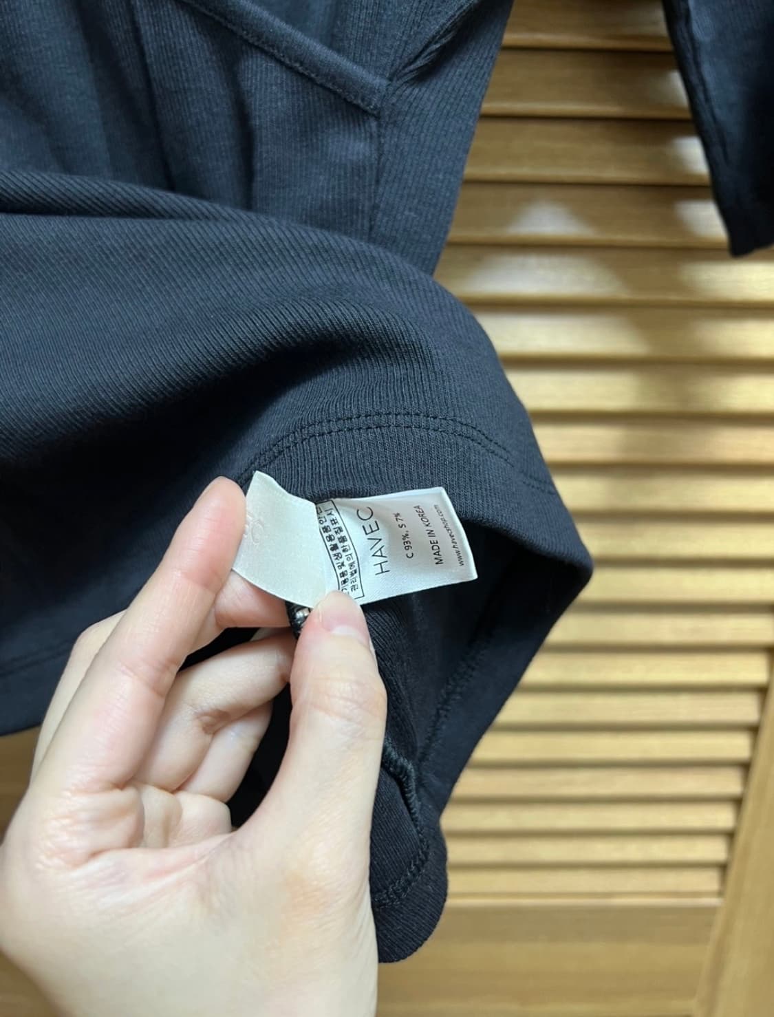 하베크 랩티셔츠 화이트/블랙 두색상 상품이미지9
