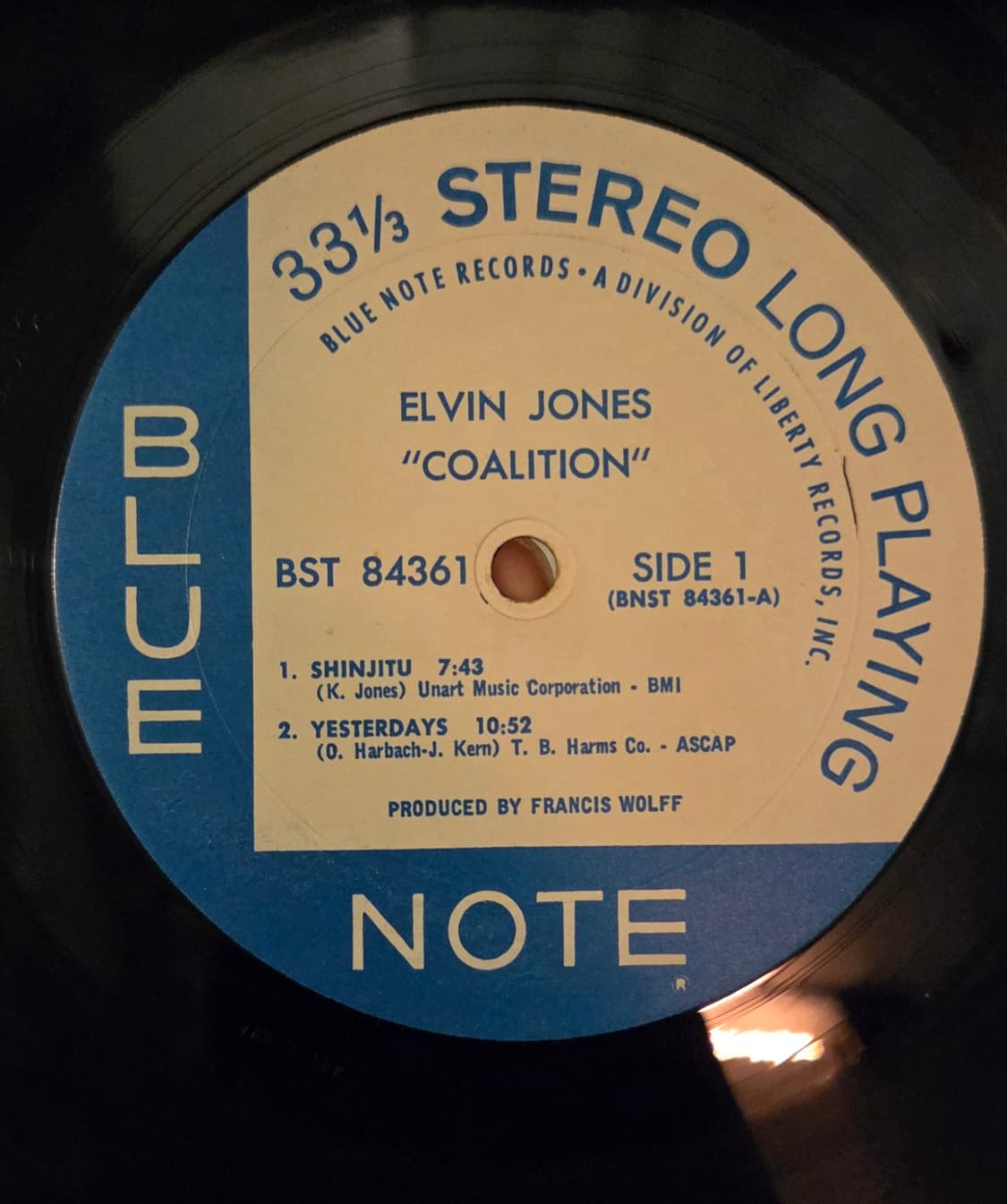 엘빈 존스 Coalition LP 블루노트 초판 RVG각인 상품이미지3