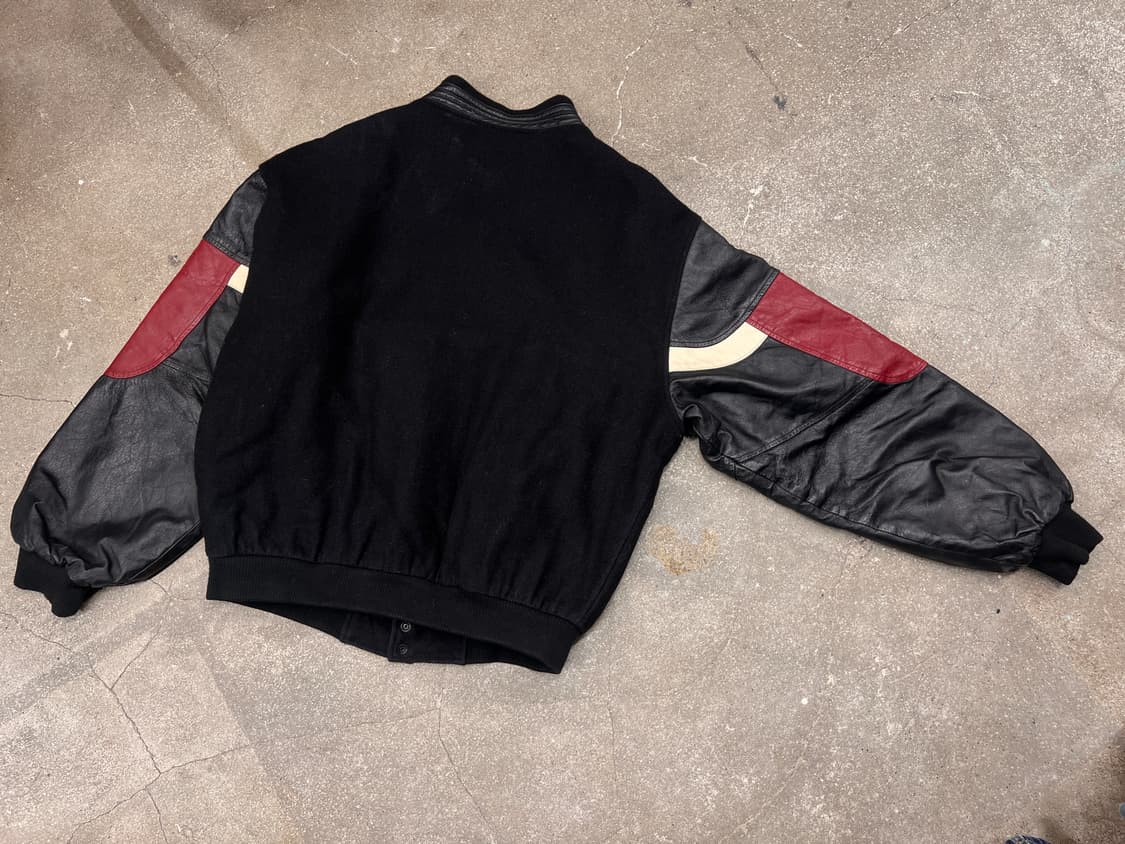 빈티지 캐나다 레이싱 가죽 울 바시티 자켓 상품이미지2