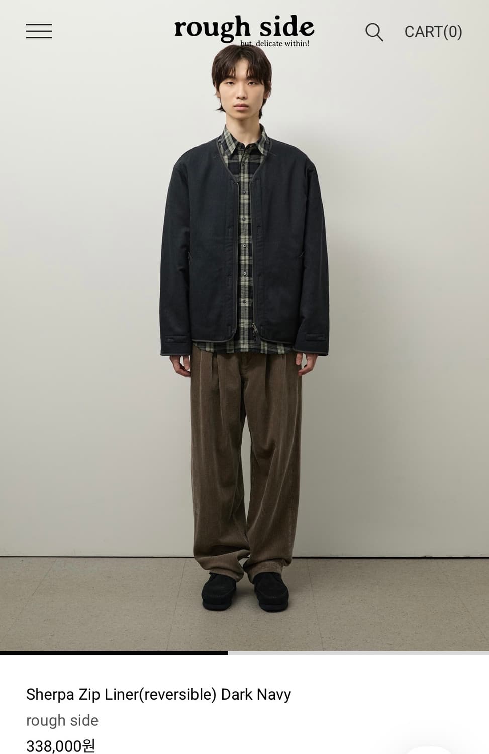 러프사이드 25fw 리버시블 라이너 자켓 상품이미지1