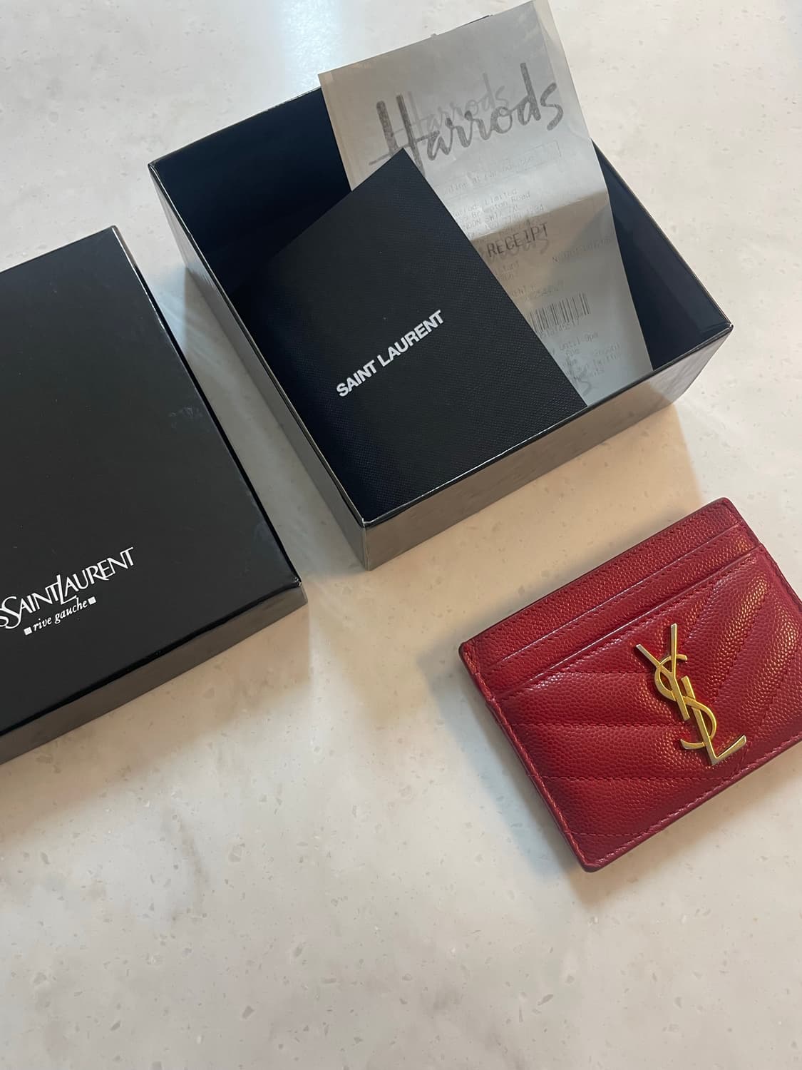 입생로랑 마틀라세 카드지갑 레드 정품 상품이미지1