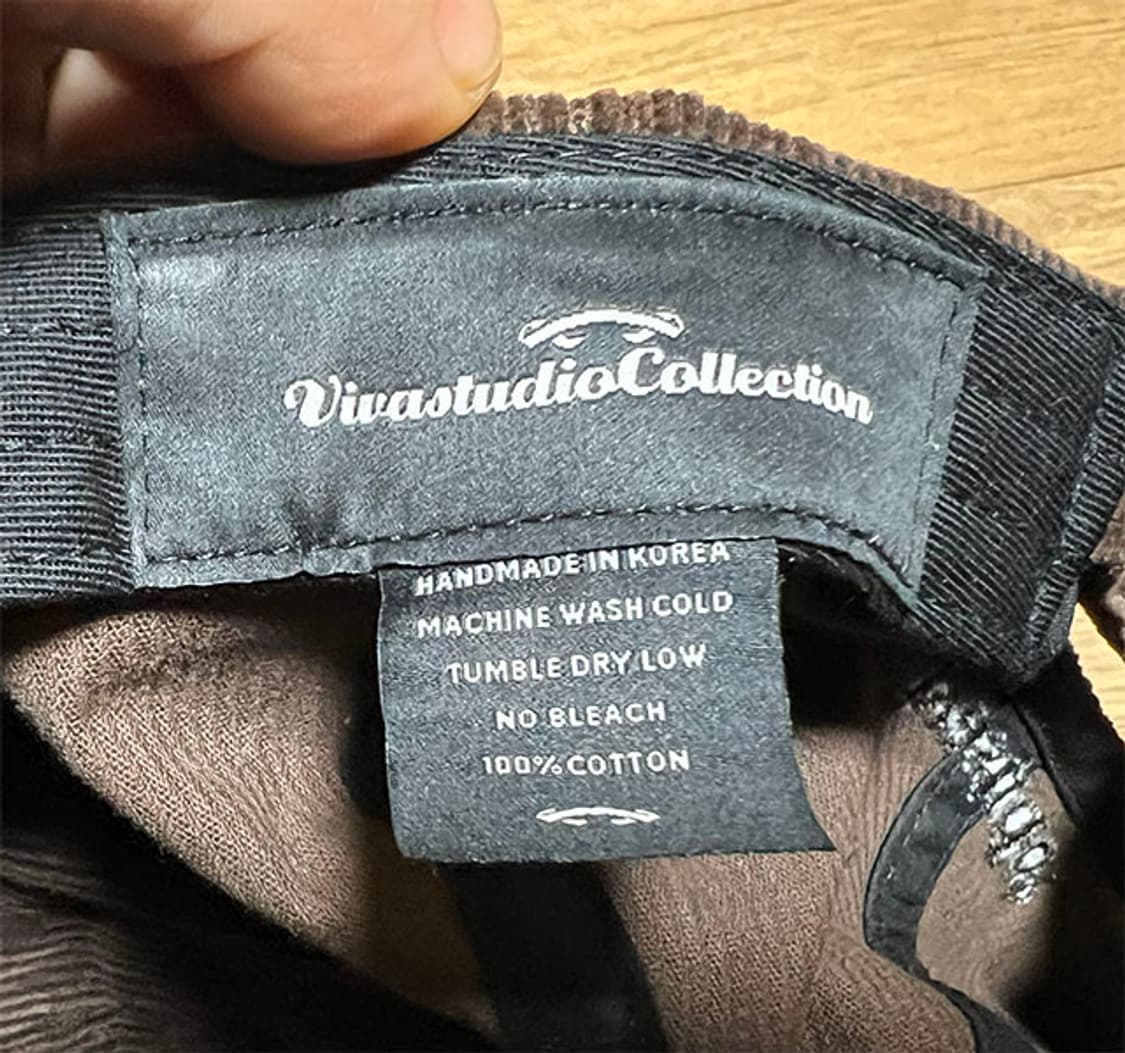 비바스튜디오 코듀로이 모자 볼캡 새상품 프리 상품이미지5