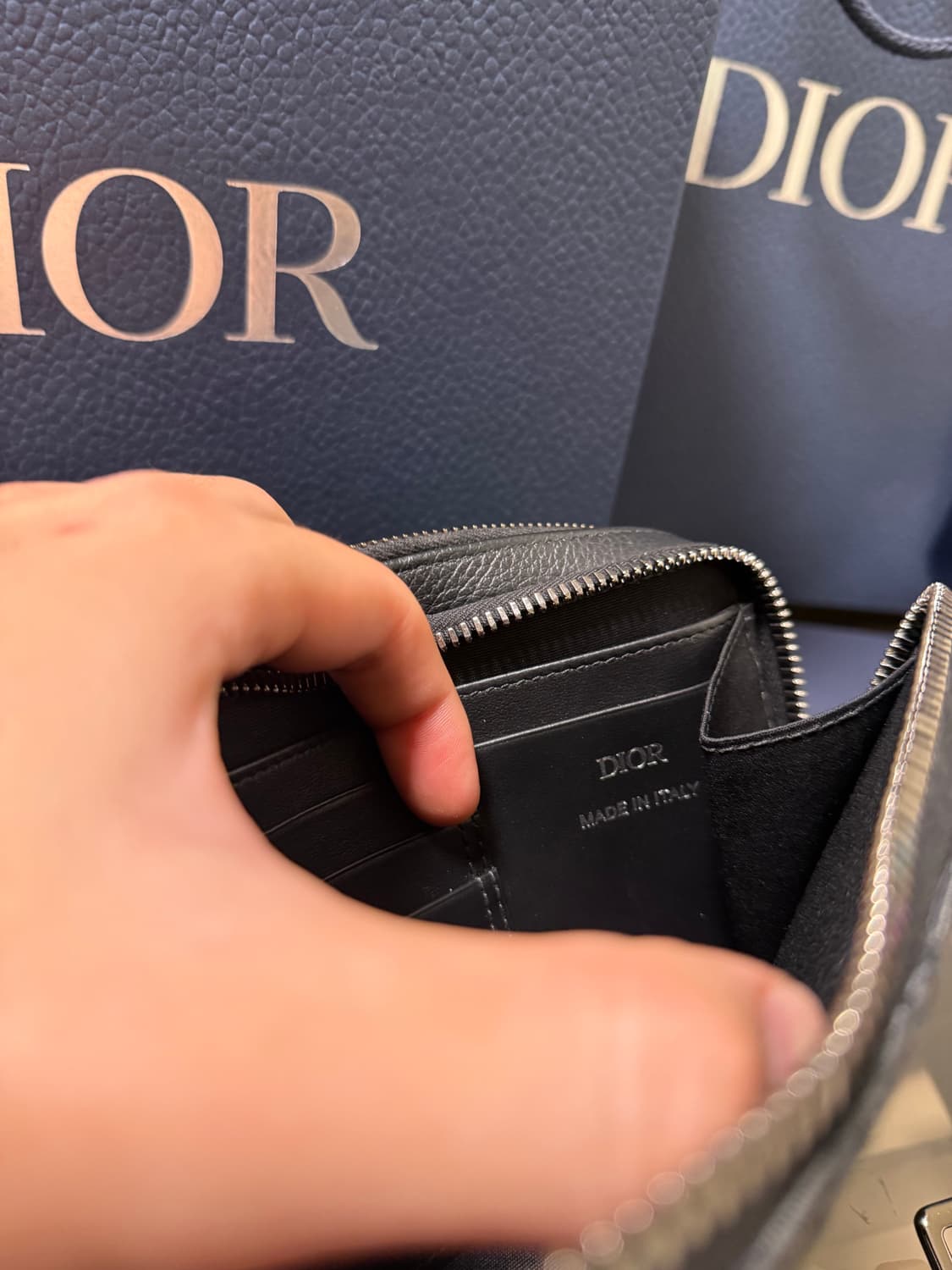 디올 오블리크 파우치 메신저백 블랙 풀구성 새상품급 상품이미지8