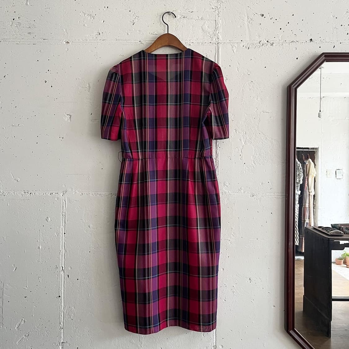 핑크 체크 원피스 상품이미지6