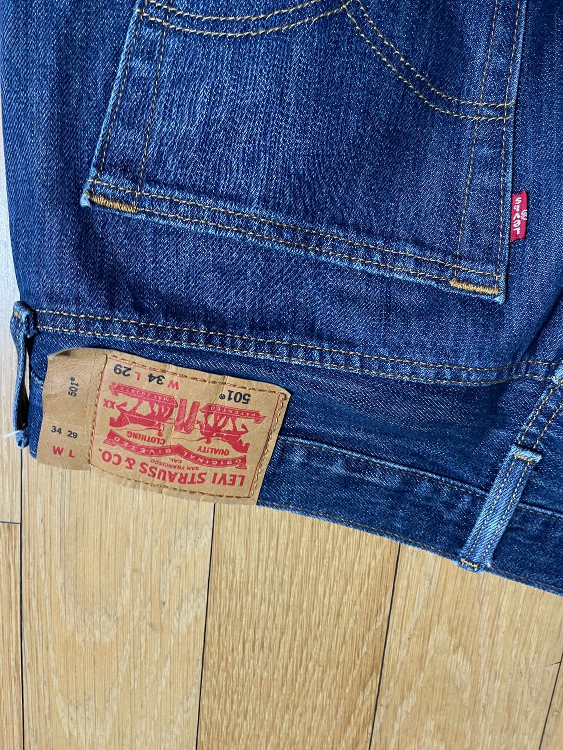 빈티지 리바이스 501 딥 인디고 34x29 (33정도) 상품이미지5