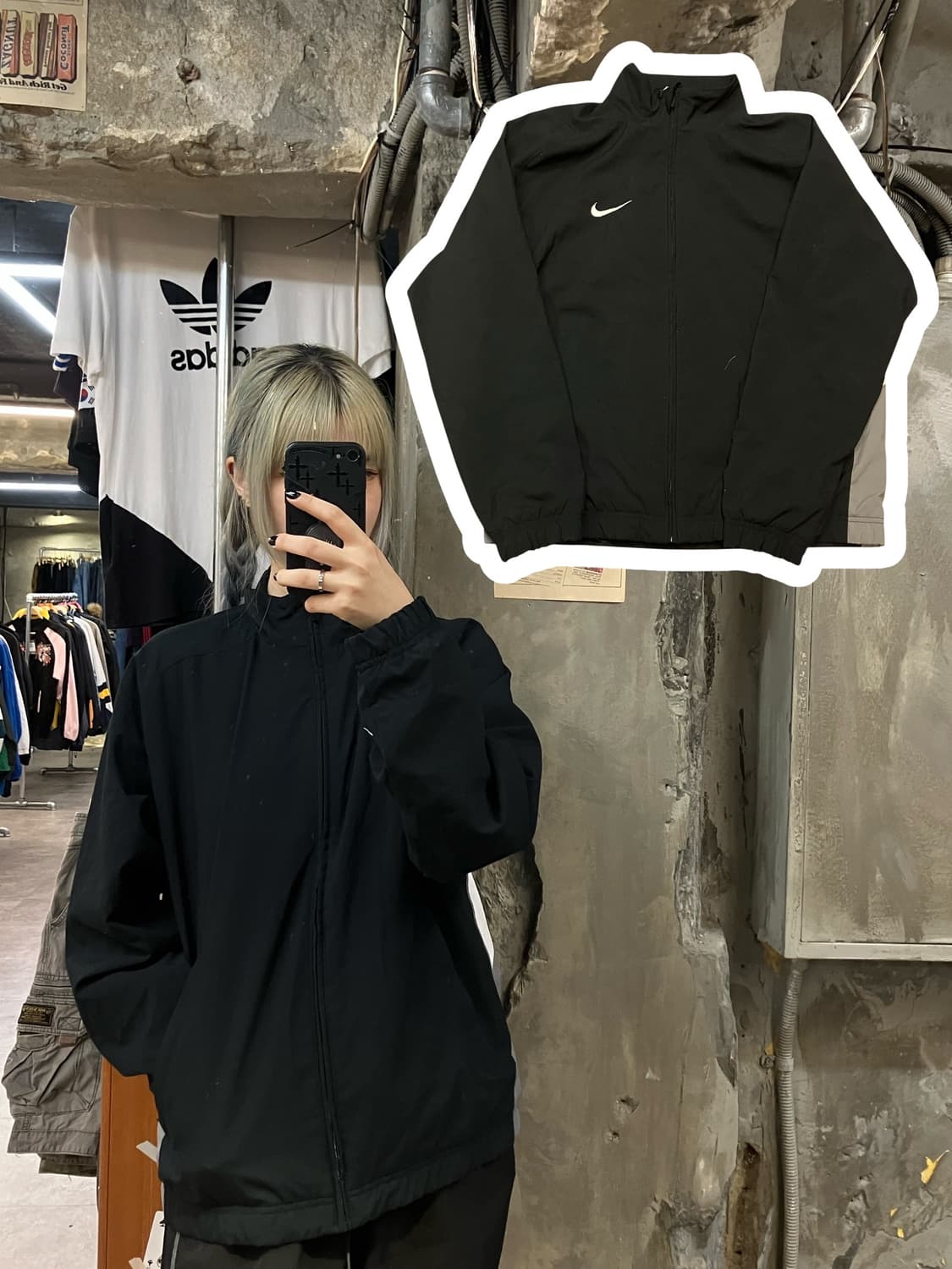 나이키 바람막이 블랙 M #csz902 상품이미지1