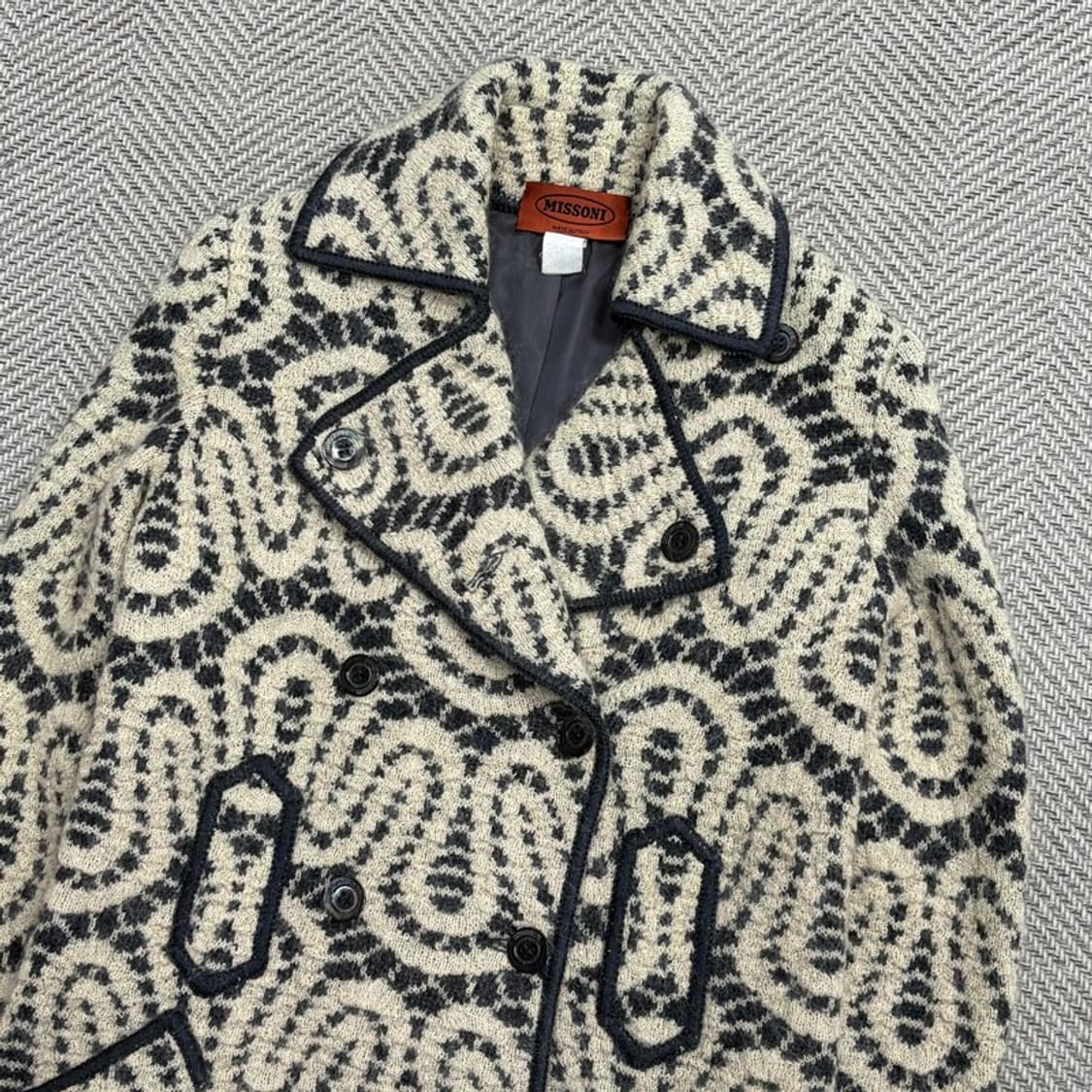 미쏘니 패턴 더블코트 v1557 상품이미지4