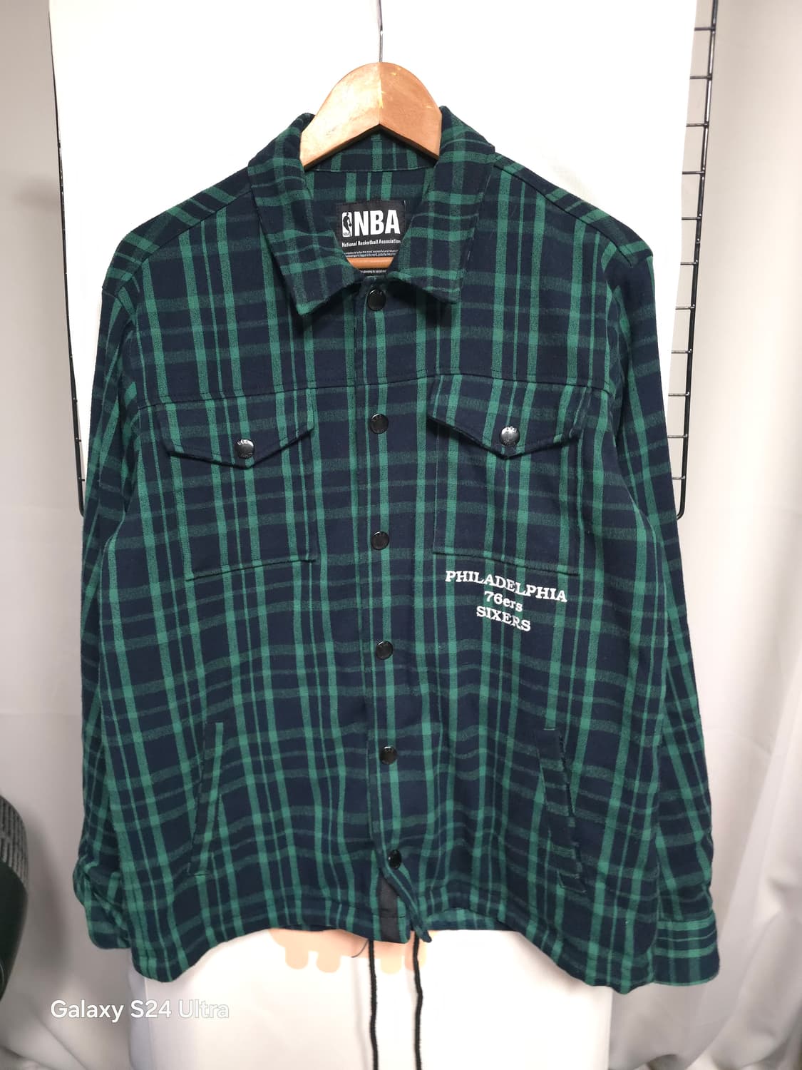 NBA 필라델피아 체크 셔츠 M ✨️정품✨️ 상품이미지1