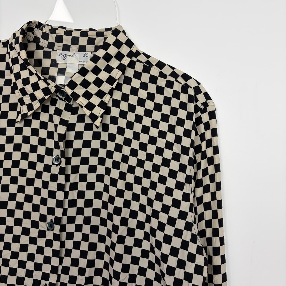 아네스베 체크 패턴 셔츠 상품이미지3