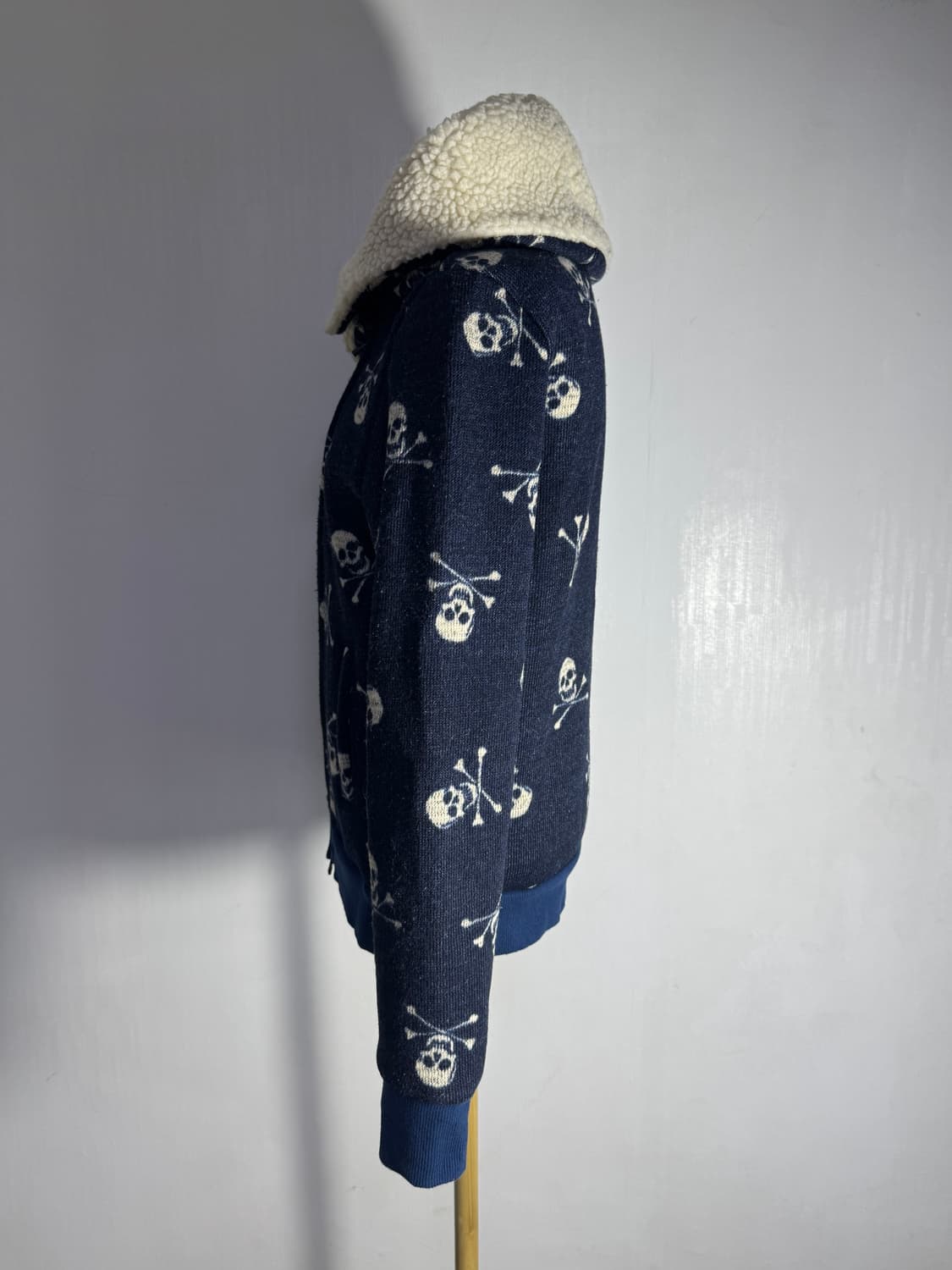 빈티지 스컬 하이넥 사선 집업 자켓 y2k 펑크  상품이미지3