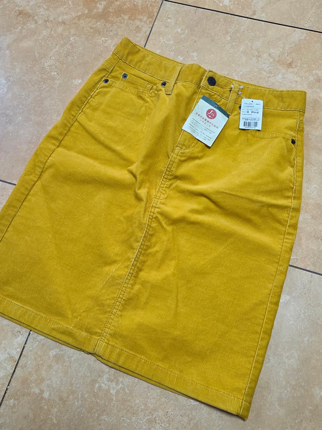 [새상품]L.L.Bean 엘엘빈 코듀로이 스커트 머스타드 허리단면37 상품이미지1