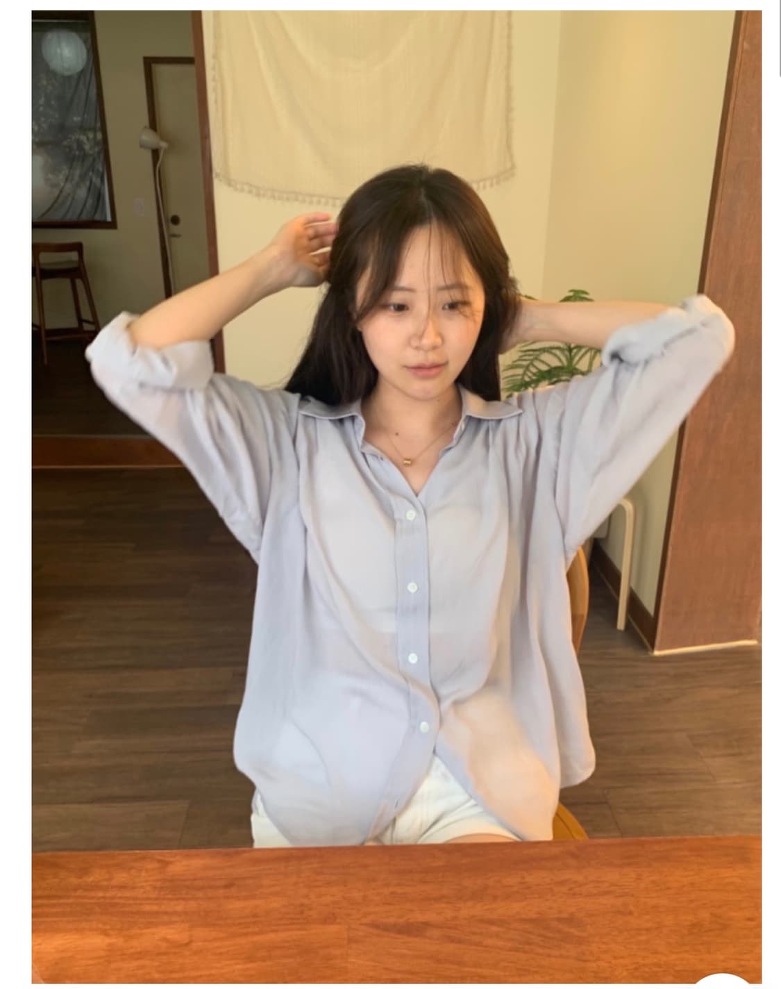 오이니 내추럴 셔츠 소라 와이셔츠 블라우스 상품이미지1