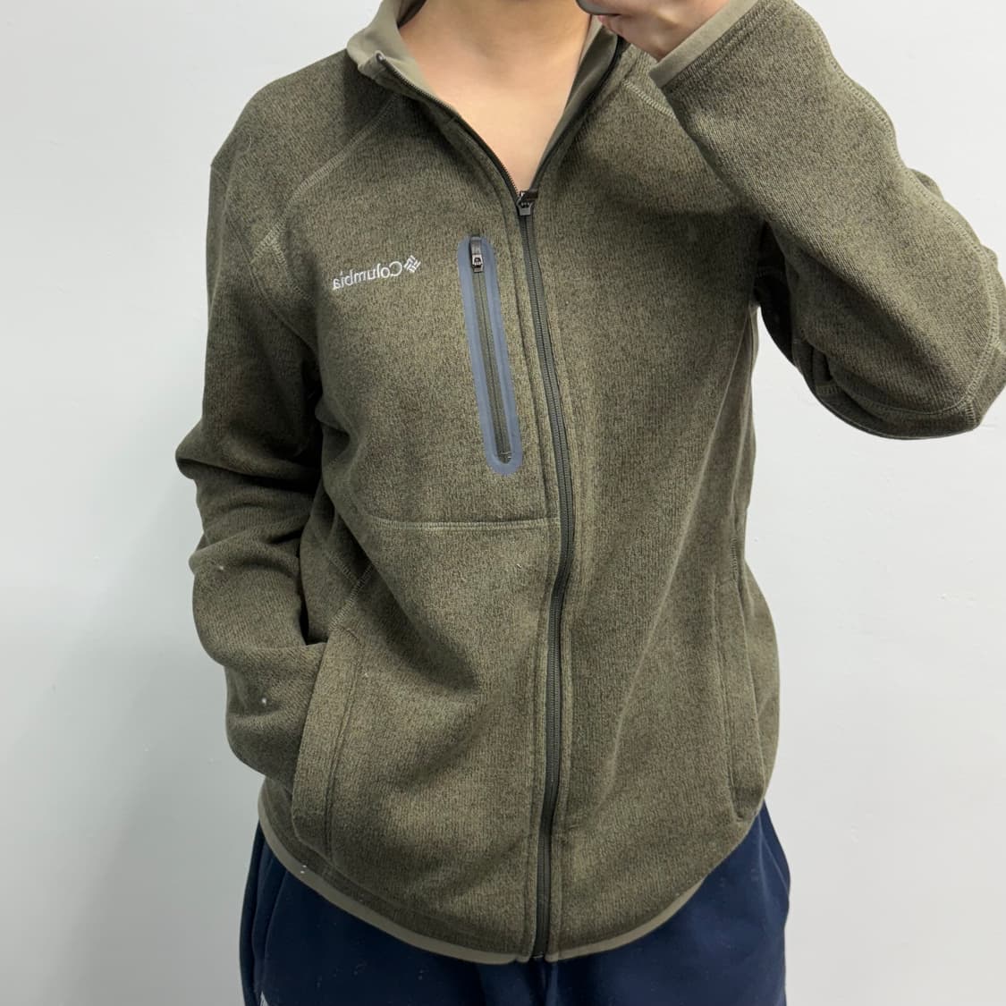 [L] 컬럼비아 올리브 플리스 집업 상품이미지1