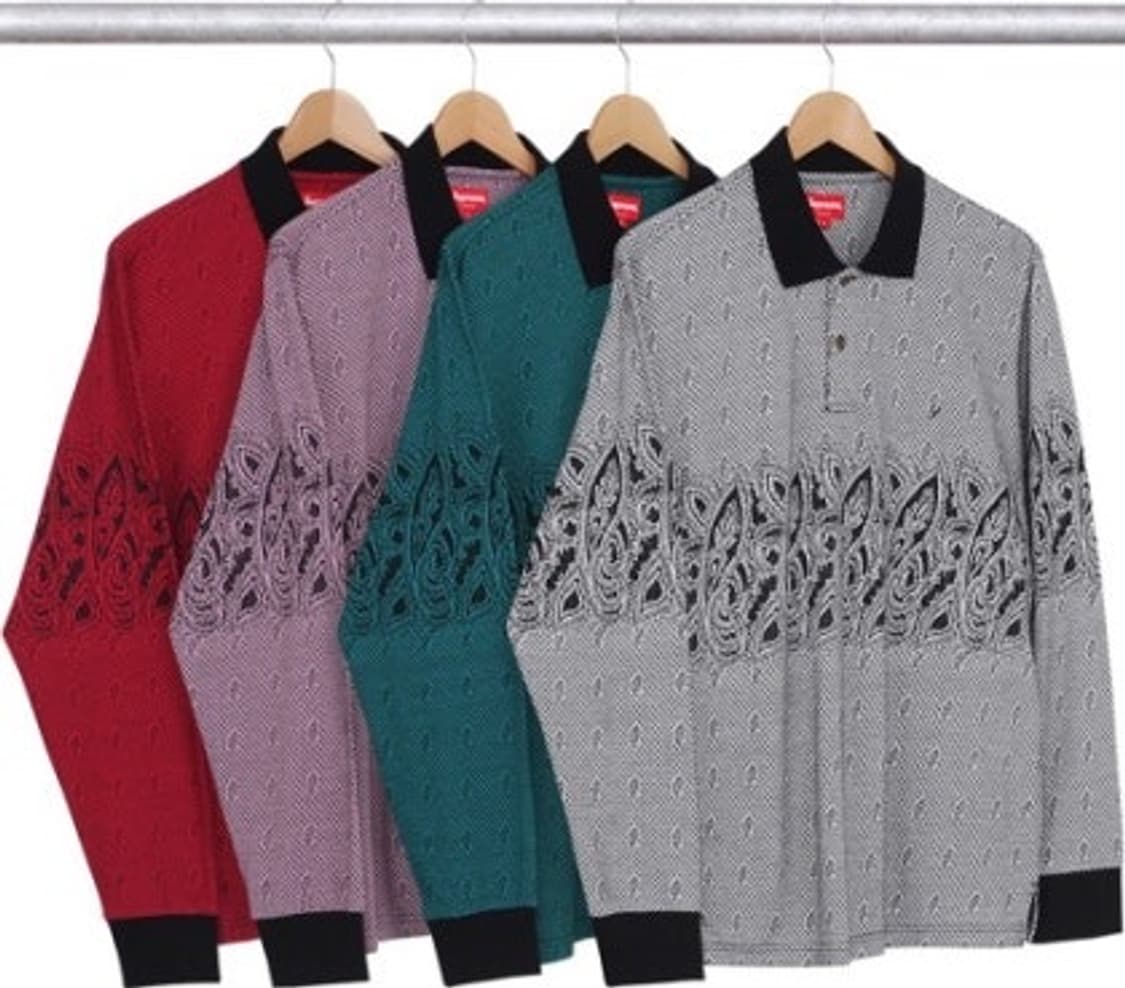 16fw 슈프림 페이즐리 폴로 셔츠 XL 상품이미지1