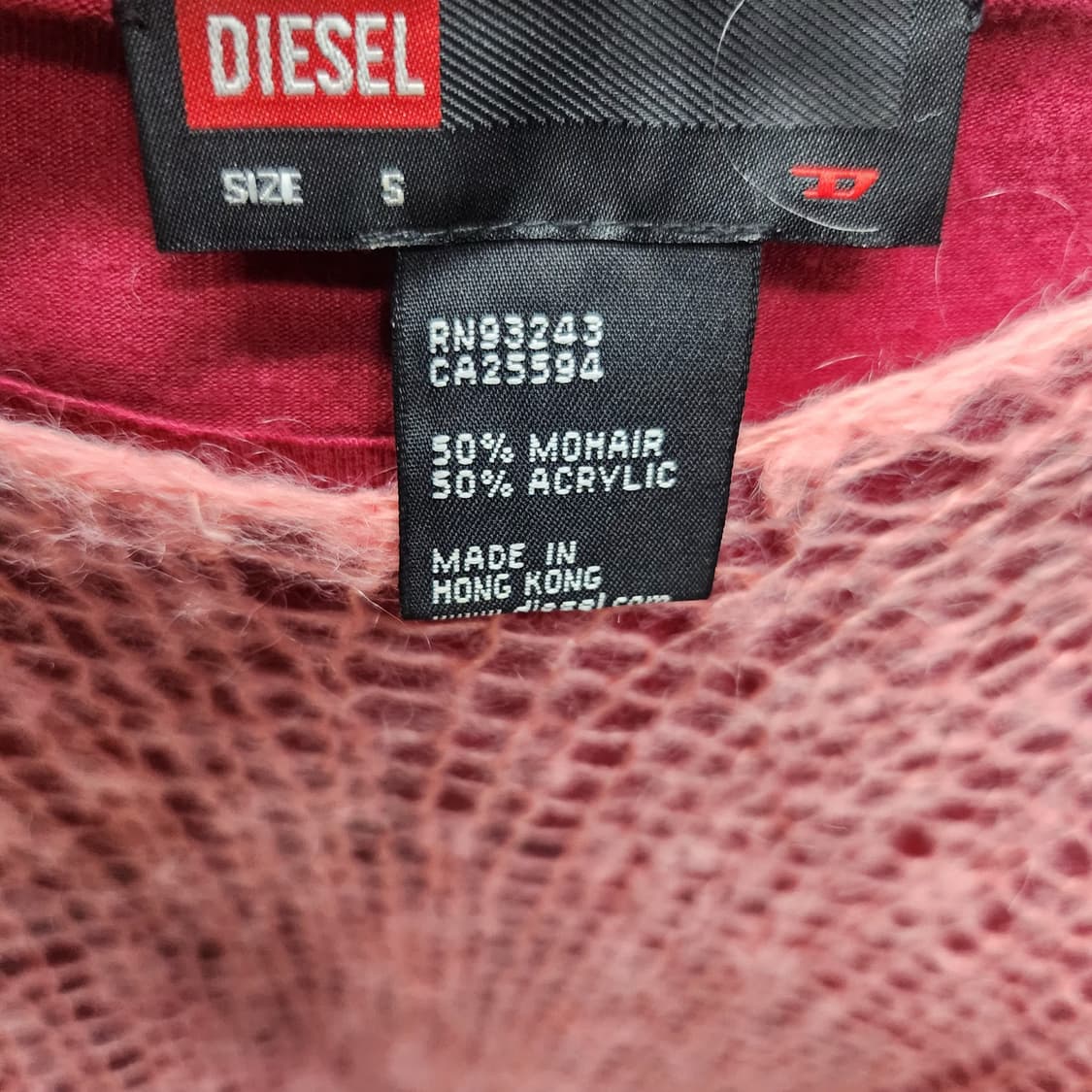 디젤 Y2K 디자인 빈티지 모헤어 니트 S(S) 상품이미지5