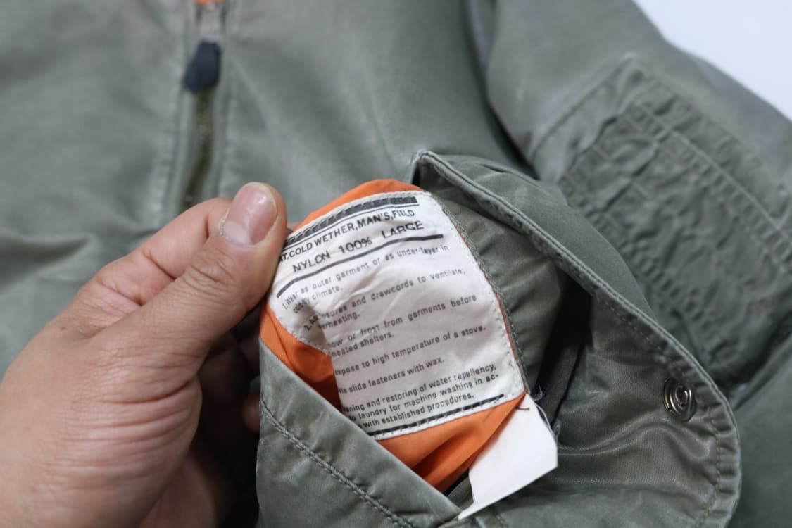 빈티지 미공군 MA-1 리버시블 플라이트 항공 점퍼 L 상품이미지6