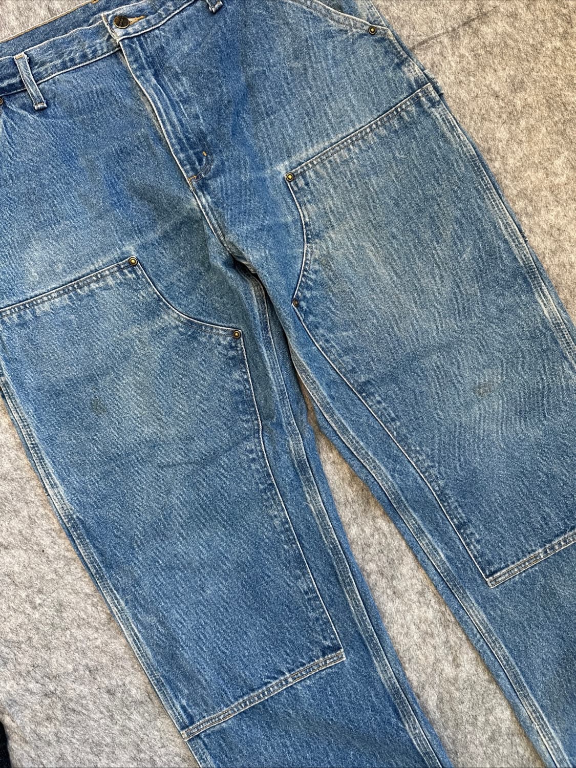 [36X30] 칼하트 B73 DST 더블니 데님 팬츠 던가리핏 상품이미지2